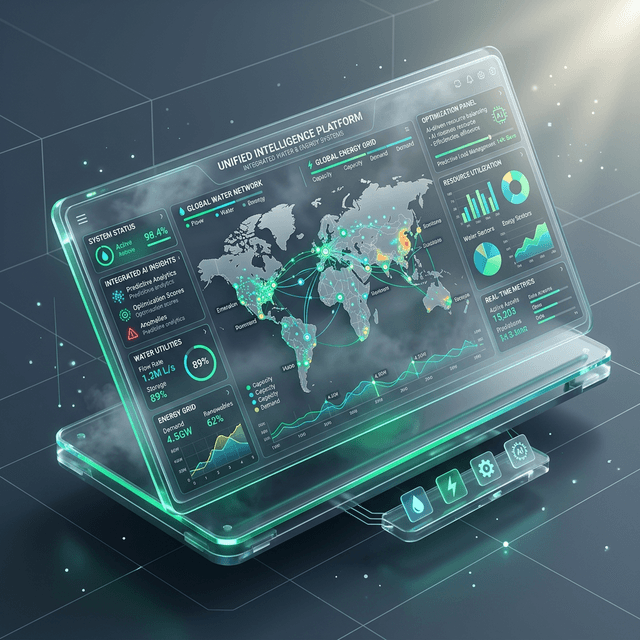 Unified intelligence dashboard command center illustration