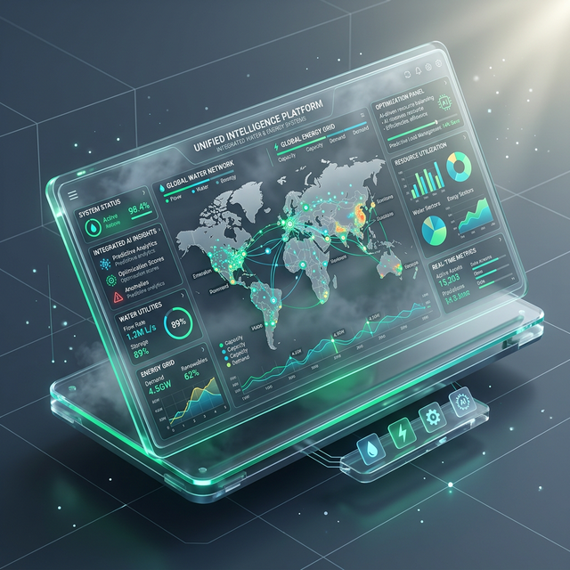 Unified intelligence dashboard command center illustration